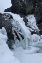 Gefrorener Wasserfall, so kalt war es eben!