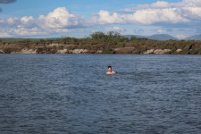 Schwimmen irgendwo noerdlich des Polarkreises